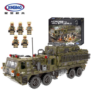 星堡军事武装穿越战场天蝎重型卡车模型益智拼装积木玩具小颗粒