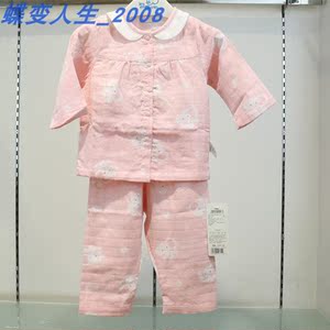 丽婴房专柜正品 2019年春夏新款女童纱布家居服套装01C1560307