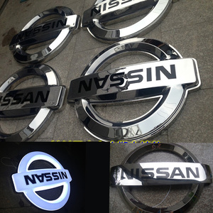 三维车标不锈钢logo标志制作广告牌门头金属立体汽车标识定制尼桑