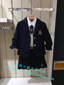 Elandkids衣恋童装专柜正品23秋款女童学院风西服外套EKJKD4926D