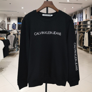 CALVIN KLEIN/CK男士卫衣毛圈纯棉上衣长袖男装圆领休闲潮流秋冬