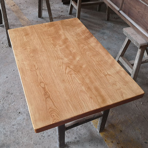 樱桃木黑胡桃实木桌面板定制电脑升降桌茶桌板简约书桌工作台面板