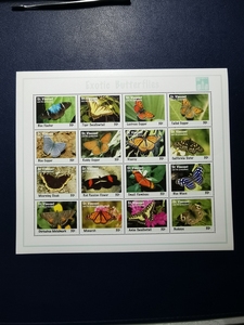圣文森特和格林纳丁斯1994年昆虫 蝴蝶大版张全新外国集邮大套票