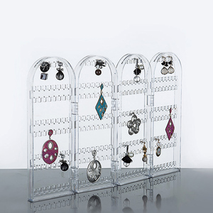 耳环架子透明挂架耳钉收纳盒整理塑料韩国亚克力饰品展示架首饰架