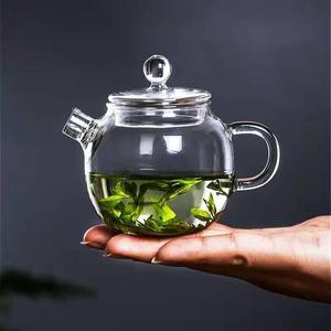 玻璃小壶绿茶壶花泡茶茶壶生壶耐热玻璃带盖小巨轮中式精致手