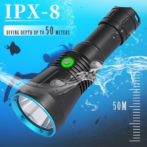 全新 xhp70手电筒潜水白光 黄光p70灯珠 按键开关防水
