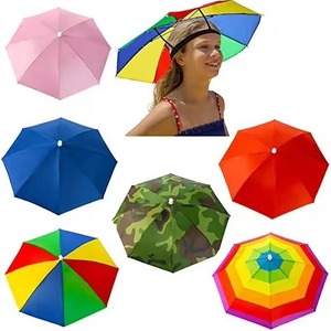 垂钓鱼帽伞大号儿童成人帽子头戴伞帽男女户外折叠晴雨伞的帽子伞