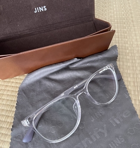 正品 jins 晴姿 透明镜框近视眼眼镜