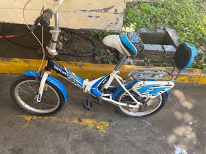 贝嘉琦儿童折叠自行车，成色如图，功能正常，因闲置出售，需自提