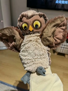 包邮出IKEA/宜家绝版正品猫头鹰手偶瓦林尤格拉儿童毛绒玩具