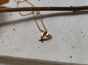 Tiffany蒂凡尼18k金爱心项链，毕加索系列loving