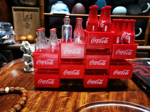 可口可乐迷你铝瓶塑料箱 塑料筐 可单放，可堆叠，一个框可以放