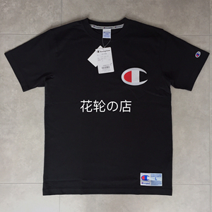 CHAMPION/冠军 日版基础款大C刺绣短袖T恤黑色正品【