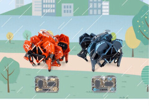 赫宝红外线遥控机器人怪兽玩具，两种颜色可选择，红外线遥控对战