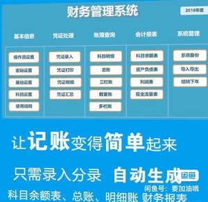 做账软件  代理记账做账软件excel财务报表格财务记账软件