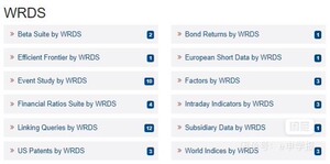 WRDS沃顿数据库 Wharton Research Dat