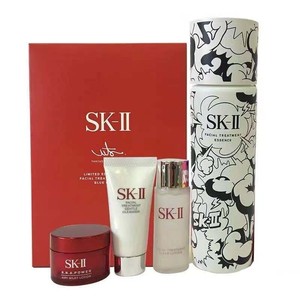 日本本土SKII/SK2 神仙水圣诞节 限量套装洗面奶大红瓶