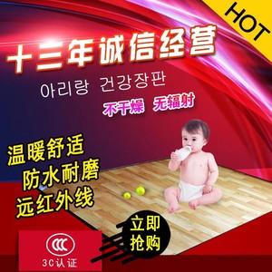 阿里郎韩国进口碳晶地热垫发热地垫移动电热地毯电热炕家用地暖垫