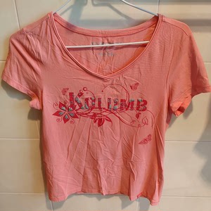 哥仑步kolumb女士夏季圆领宽松棉质微弹短T恤165/88