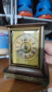 钟表，完整的老物件，二手物品不退不换，荣汉斯 镀金表盘，