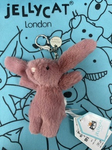 英国JELLYCAT正品害羞毛绒玩偶粉色邦尼兔可爱包包挂件钥