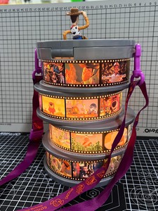 现货 日本东京迪士尼 玩具总动员胡迪 老胶片亮灯爆米花桶 爆