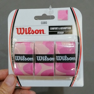 Wilson光面粘性迷彩粉手胶威尔胜网球拍吸汗带
