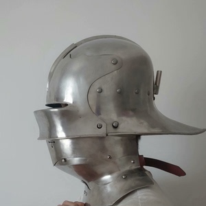 夏雷尔盔，哥特头盔，板甲头盔，长尾，403不锈钢，2mm，马