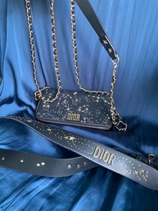 Dior迪奥黑色星空星星口红包化妆包链条包 已改造