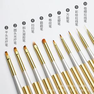 日式甲工排笔画花绘光拉具笔线刷套绘装法式晕美染彩工彩美疗甲笔