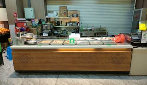 出售一台:熟食拌菜超市展柜，长3米，宽1米，高0.8米，双压