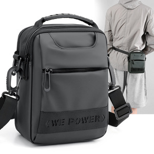 Wepower新款简约男士小包潮流斜挎包可穿腰带挂包手提单肩随身包