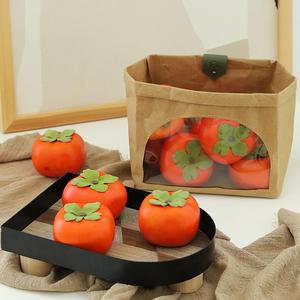仿真水果柿子道具美食摄影道具橱窗布置软装幼儿园活动区玩具