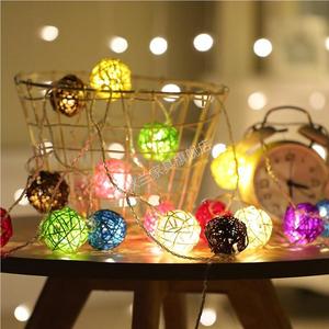 LED泰国藤球灯串卧室装饰灯满天星星灯圣诞节日小彩灯电池款