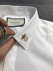 Gucci·古驰男士小蜜蜂刺绣时装款商务休闲长袖衬衫