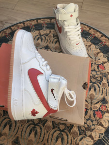 Nike耐克AirForce1AF1空军一号枫叶芝加哥，刺绣