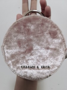 CHARLES＆KEITH小CK零钱包袋票夹香槟粉玫瑰金少女