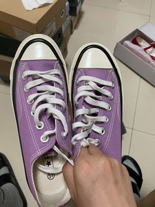 列表满60送 一双普普通通的紫色帆布鞋（全新）37码