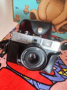 80年代Seagull海鸥牌KJ-1胶卷相机，带相机包，整体