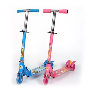 全铁可折叠三轮儿童滑板车减震童车幼童宝宝闪光可升降脚踏车滑板