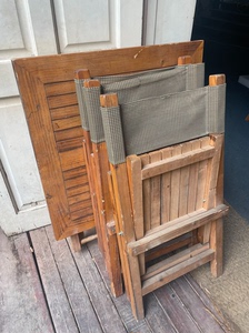 室内户外折叠椅木桌子木椅子白菜价