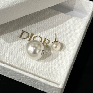 [99新]迪奥Dior双面前后大小珍珠耳钉复古气质耳饰首饰 仅单只