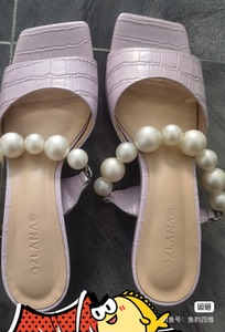 IMH 设计师品牌 OZLANA 鳄鱼纹珍珠饰带凉鞋 买来穿