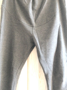 怀泰孕妇装修身小脚高弹纯棉时尚长裤，XL码，9.9新，深灰色