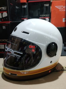 TORC头盔全盔复古盔全盔摩托车头盔T1等高线全盔S.M.L