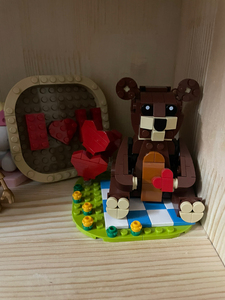 LEGO乐高40462情人节爱心棕熊方头仔，正品！盒子扔掉了