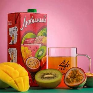 俄罗斯进口喜爱柳缤梅果汁多鲜榨口味混合果汁樱桃草莓风味饮料