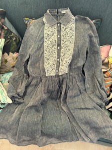 dior 连衣裙 非常经典 含亚麻材质 穿上非常斯文 蕾丝花