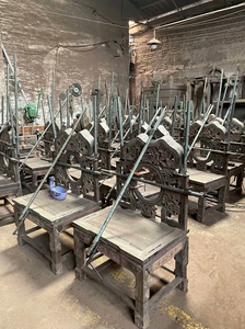 灵芝椅，圈椅，太师椅三件套黑檀材质，厂家自己做的，有需要的联
