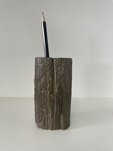 木化石笔筒，型好纹理清晰 10.5×6cm 标价即卖价